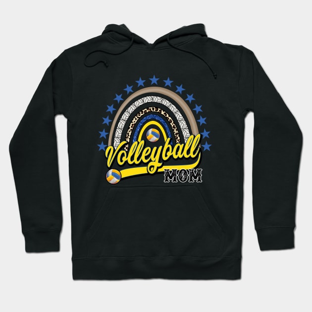 Volleyball Mom Gift Funny Sports Mom Mothers Day Hoodie by Peter smith